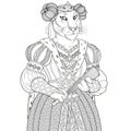 Lioness coloring book page
