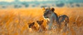 A Lioness\'s Vigil: Serenity Amidst the Savannah. Concept Wildlife Photography, Lioness Portraits,