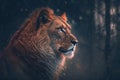 Lioness in Winter - A Generative AI Art Closeup