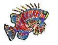 Lionfish Scoprionfish abstract image