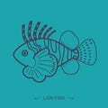 lionfish. Vector illustration decorative design