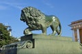 Lions at the Admiralty embankment in Saint Petersburg