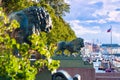 Lions at the Admiralty embankment, St Petersburg