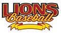 Lions Baseball Design With Banner