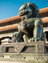 Lions closeup on Tiananmen Square near Gate of Heavenly Peace- the entrance to the Palace Museum in Beijing (Gugun)
