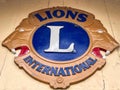 Lions Clubs International organization sign