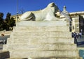 Lions, fountain, Piazza del Popolo,