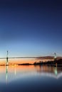 Lions Gate Bridge Morning Vancouver vertical Royalty Free Stock Photo