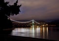 Lions Gate Bridge Night Photography Royalty Free Stock Photo