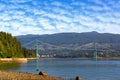 Lions Gate Bridge by Stanley Park in Vancouver BC Canada