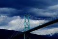 Lions Gate Bridge - suspension bridge between Stanley park and north Vancouver Royalty Free Stock Photo