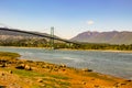 Lions Gate Bridge taken from Prospect Point Lookout on a sunny day