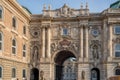 Lions Gate in Lions courtyard at Buda Castle Royal Palace - Budapest, Hungary Royalty Free Stock Photo