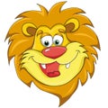 Lions head. Cartoon style. image on white background.