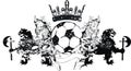 Lions Heraldic soccer crest emblem coat of arms tattoo