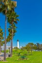 Lions Lighthouse in Shoreline Aquatic Park at Long Beach CA Royalty Free Stock Photo