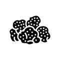 lions mane mushroom glyph icon vector illustration