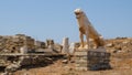 The Lions of the Naxians at the archaeological site in Delos, Greece