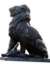 Lions sculpture on a white background in isolation Royalty Free Stock Photo