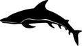 Liopleurodon Black Silhouette Generative Ai Royalty Free Stock Photo