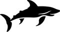 Liopleurodon Black Silhouette Generative Ai Royalty Free Stock Photo