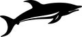 Liopleurodon Black Silhouette Generative Ai Royalty Free Stock Photo