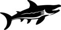 Liopleurodon Black Silhouette Generative Ai Royalty Free Stock Photo
