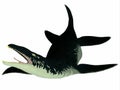 Liopleurodon Reptile on White