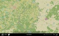 Liozna District outlined, Belarus. Topographic Humanitarian Royalty Free Stock Photo