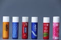 Lip balms, copy space Royalty Free Stock Photo
