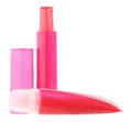 Lip gloss and lipstick Royalty Free Stock Photo