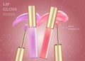 Lip Gloss, New Formula Banner with Copy Space