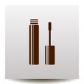 Lip gloss vector icon on a realistic paper background with shado