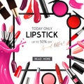 Lip Makeup Cosmetics Realistic Frame