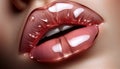 A lip mask treatment, Ai generated image Royalty Free Stock Photo