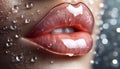 A lip mask treatment, Ai generated image Royalty Free Stock Photo