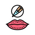 lip tattoo color icon vector illustration