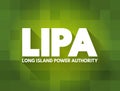 LIPA - Long Island Power Authority acronym, abbreviation concept background Royalty Free Stock Photo