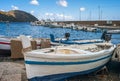 Lipari island marina. Color image Royalty Free Stock Photo