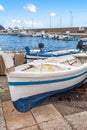 Lipari island marina. Color image Royalty Free Stock Photo