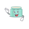 Lipbalm mascot design style showing Okay gesture finger Royalty Free Stock Photo
