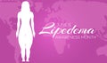 Lipedema Awareness Month Pink Background Illustration Banner