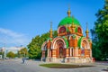 Colorful Orthodox church in Lipetsk city