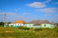 Old village houses in the Volotovo village Royalty Free Stock Photo