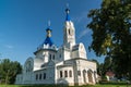 Lipetsk, Russia - August 10.2016. Church of St. Dmitry Solunsky in village Korobovka in a summer day