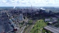 Lipetsk, Russia - July 11. 2017: Metallurgical plant NLMK Group. General view from height