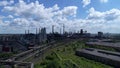 Lipetsk, Russia - July 11. 2017: Metallurgical plant NLMK Group. General view from height