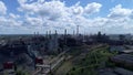 Lipetsk, Russia - July 11. 2017: Metallurgical plant NLMK Group. General view from height