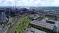 Lipetsk, Russia - July 11. 2017: Metallurgical plant NLMK Group. View from height