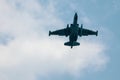 Lipetsk, Russia - July 14, 2018: Military aircraft in the sky on the day of the city of Lipetsk